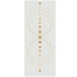 White Natural Rubber Yoga Mat, 5mm Thick, Non-slip, Wet And Dry