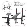 Standard Weight Bench Exercise and Weightlifting Bench;  Adjustable Incline Seat