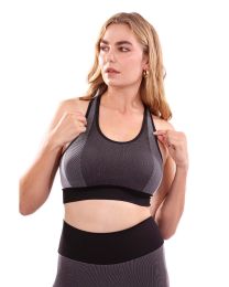 Arleta Seamless Sports Bra - Black (size: large)